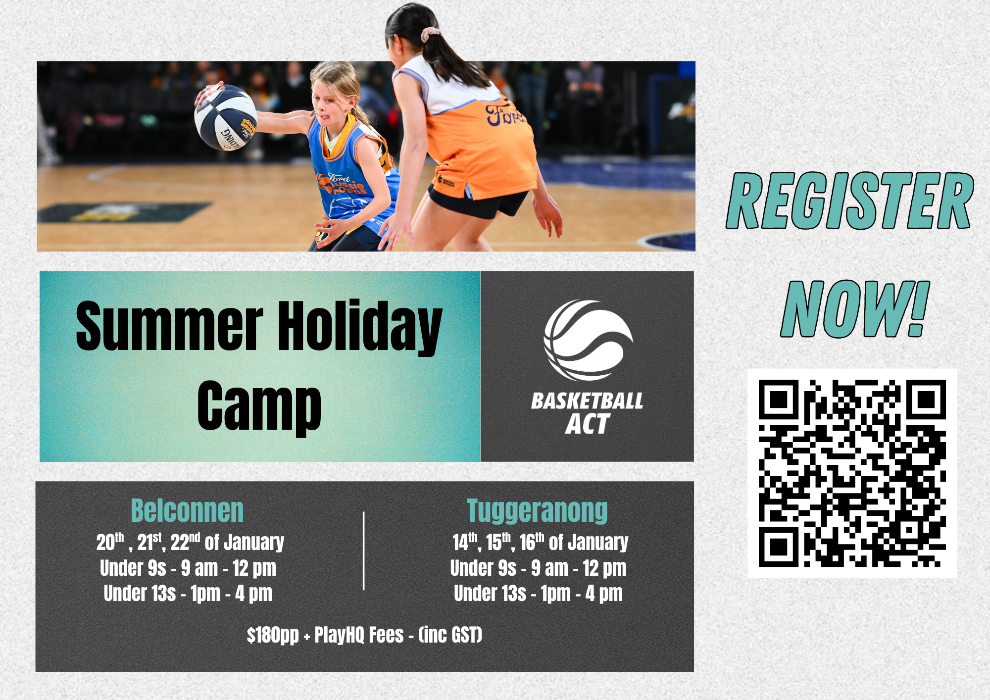 Poster: Register for BACT Summer Holiday camps!