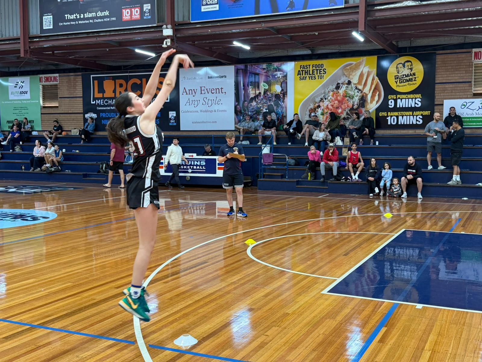 A shot in the 3-point shootout